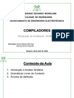 Introdução ao Analisador Sintatico