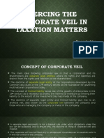 Piercing The Corporate Veil in Taxation Matters (Autosaved)