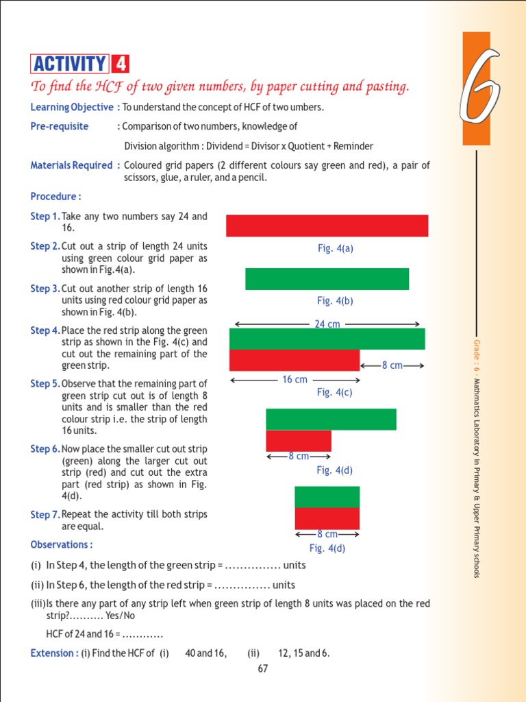 Class 6th Activity | PDF | Division (Mathematics) | Algorithms