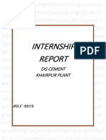 DG Cement Internship Report