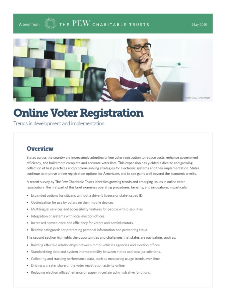 Online Voter Registration Trends in Development and Implementation