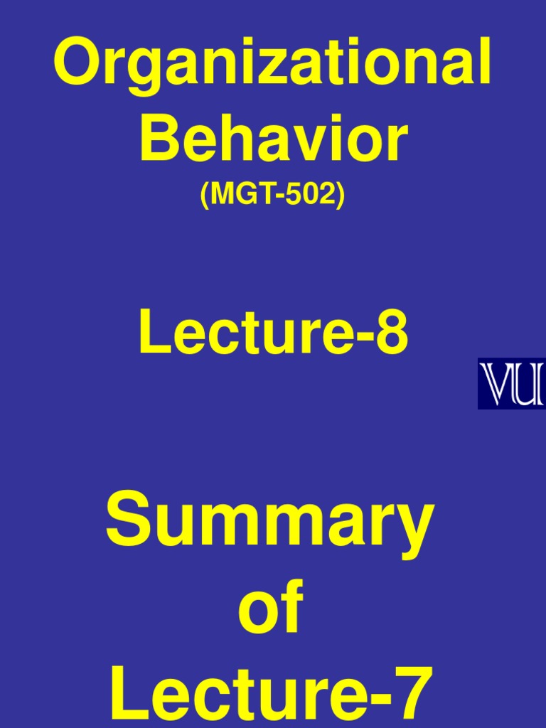 mgt502 video lectures