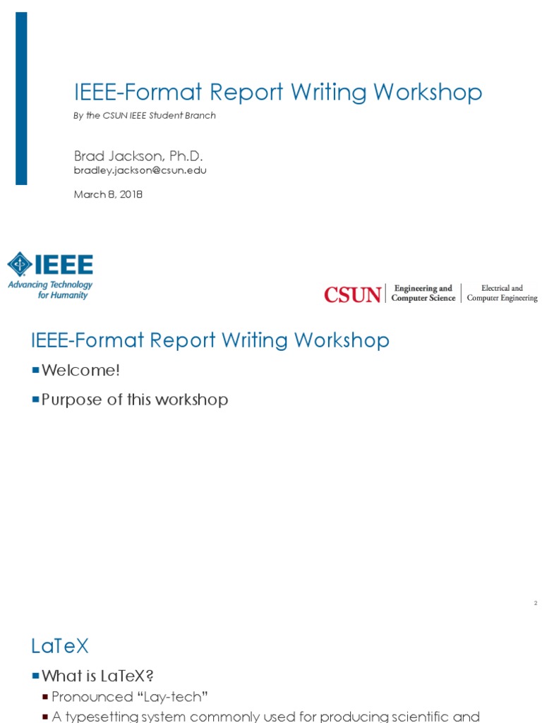 IEEE LaTeX Report Writing Guide | PDF | Te X | Graphic Design