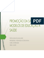 Promoção da Saúde e Educação em Saúde