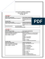 Calcutta Public School SYLLABUS: 2019-20 Class: Xi: English - I