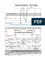 Bar Bending Schedule of RCC SLAB (Practice Sheet)
