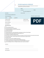 DS 2019 Application CHECKLIST: Required Documents