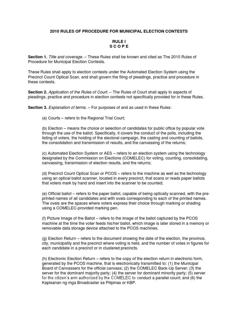 Election Law Notes | PDF | Service Of Process | Pleading