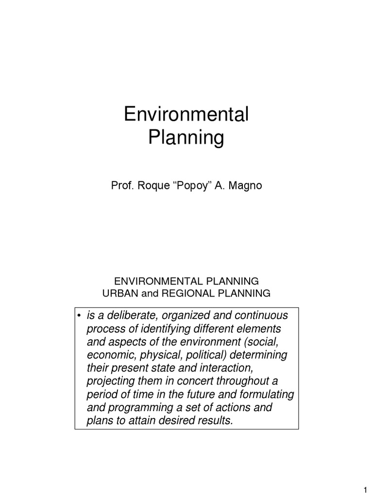 01 Environmental Planning Magno PDF Urban Planning Economic Growth