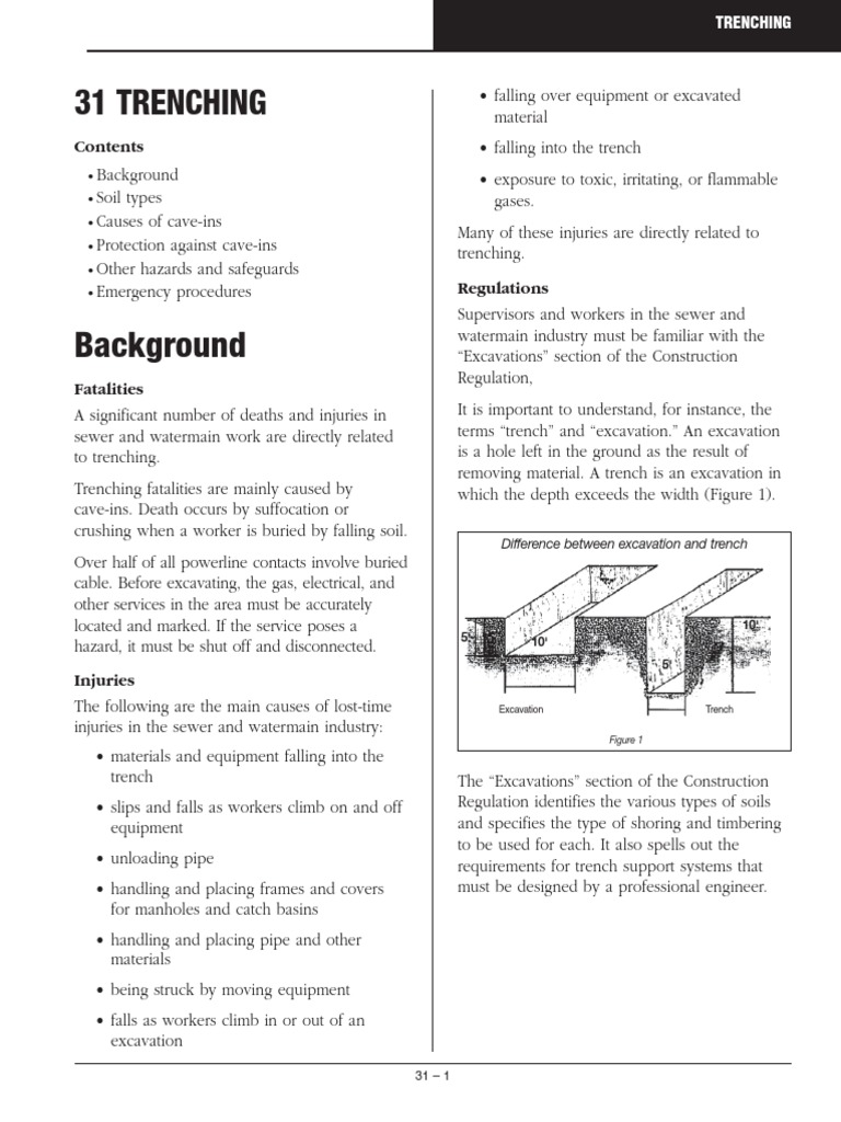 Trenching Safety: Cave-Ins & Hazards | PDF | Trench | Deep Foundation
