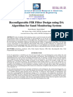 Reconfigurable FIR Filter Design Using DA Algorithm For Sand Monitoring System