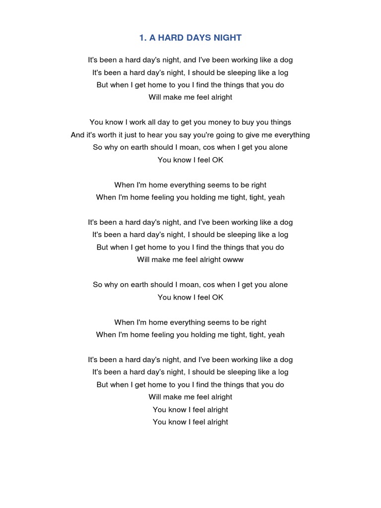 Letras Beatles | PDF