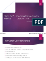 CSC-362 Computer Networks: Week-8 Lecture-15-16