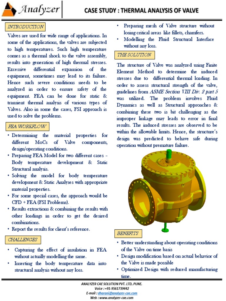 CaseStudy Valve Thermal Analysis V1 PDF | PDF | Finite Element Method ...
