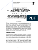 Finance Desertation On Economic Scenario in India: Assessing The Influence of Exchange Rate Fluctuations On Stock Market Volatility