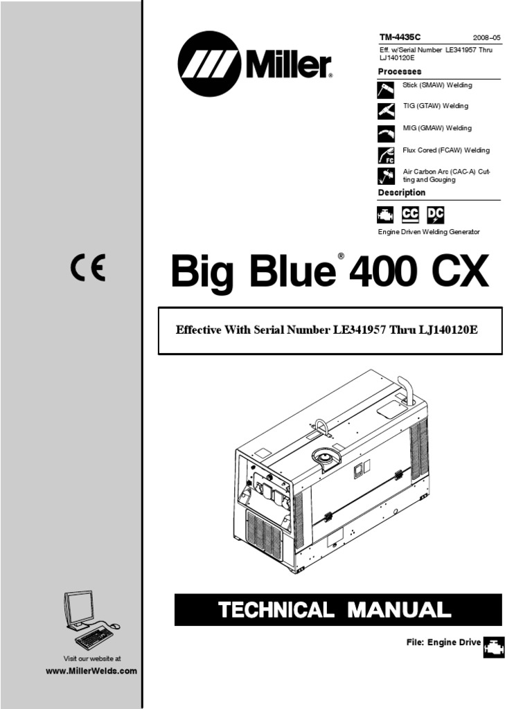 Big Blue 400 CX | PDF | Welding | Construction