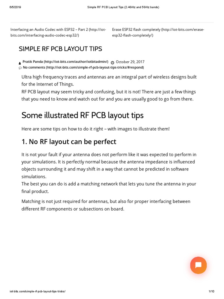 Simple RF PCB Layout Tips for 2.4GHz and 5GHz | PDF | Printed Circuit