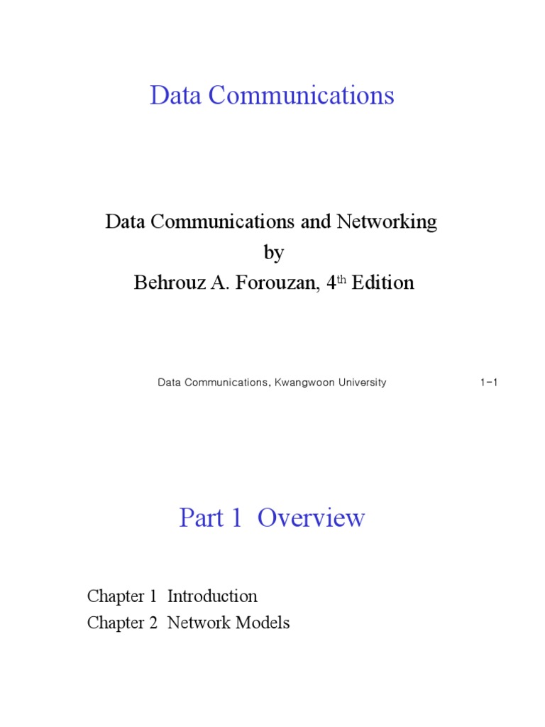 Data Communications: Data Communications and Networking by Behrouz A ...