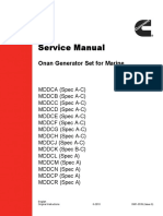 Service Service Manual Manual: Onan Generator Set For Marine