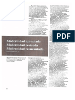 Cristian Fernández Cox. "Modernidad Apropiada. Modernidad Revisada. Modernidad Reencantada", En: Summa, Nº 289, 1991.