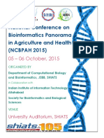 National Conference On Bioinformatics Panorama in Agriculture and Health (NCBPAH 2015)