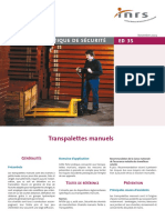 Transpalettes Manuels: ED 35 Fiche Pratique de Sécurité