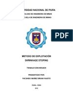 Universidad Nacional de Piura: Faculdad de Ingenieria de Minas Escuela de Ingenieria de Minas