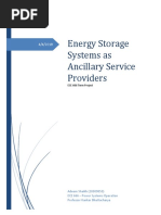 Energy Storage Systems As Ancillary Service Providers: ECE 666 Term Project