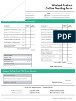 Washed Arabica Coffee Grading Form: Green Coffee Grade (350 Gram Sample)