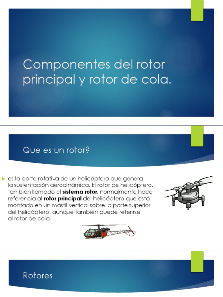 Componentes Del Rotor Principal y Rotor de Cola PDF Rotor del