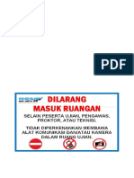 Dilarang Masuk Ruang Ujian