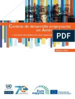 Entros de Desarrollo Empresarial en Mérica Atina: Lecciones de Política de Cinco Experiencias Institucionales