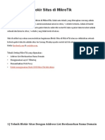 Cara Blokir Situs di MikroTik dengan 4 Teknik