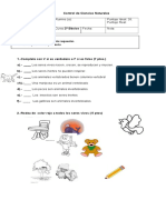 PRUEBA COEFICIENTE Ciencias Naturales Seres Vivos e Inertes