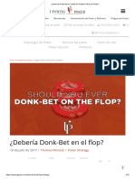 ¿Deberías Donk-Bet en El Flop en Hold'Em Poker Sin Límite