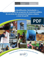 00. Guia de Identificacion, Formulacion y Evaluacion Social de Proyectos de Inversion Publica de Servicios de Saneamiento Basico Urbano, A Nivel Perfil