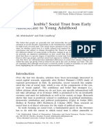 Solid or Flexible? Social Trust From Early Adolescence To Young Adulthood