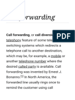 Call Forwarding, or Call Diversion, Is A
