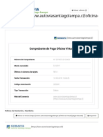Comprobante de Pago Oficina Virtual - Globalvia - Autopista Del Aconcagua - Oficina Virtual PDF