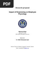 Research Proposal: Impact of Downsizing On Employee Phycology