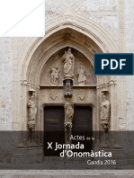 Actes - 19 Jornades Onomàstica Gandia