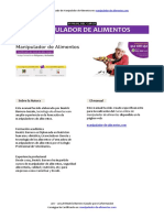 Manual Manipulador de Alimentos Coformacion Formato PDF