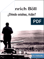 Donde Estabas Adan - Heinrich Boll