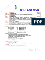 3D 1N BALI TOUR new