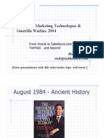 Disruptive Marketing Technologies & Guerrilla Warfare 2004: Rick Bennett