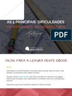 eBook as 5 Principais Dificuldades Do Estudante de Arquitetura.