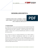 Memoria Descriptiva - Paso A Desnivel