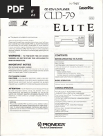 Pioneer Elite CD CDV LD Player CLD 79 Users Manual 334720