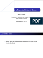 Exercises For A Numerical Methods Course: Brian Heinold