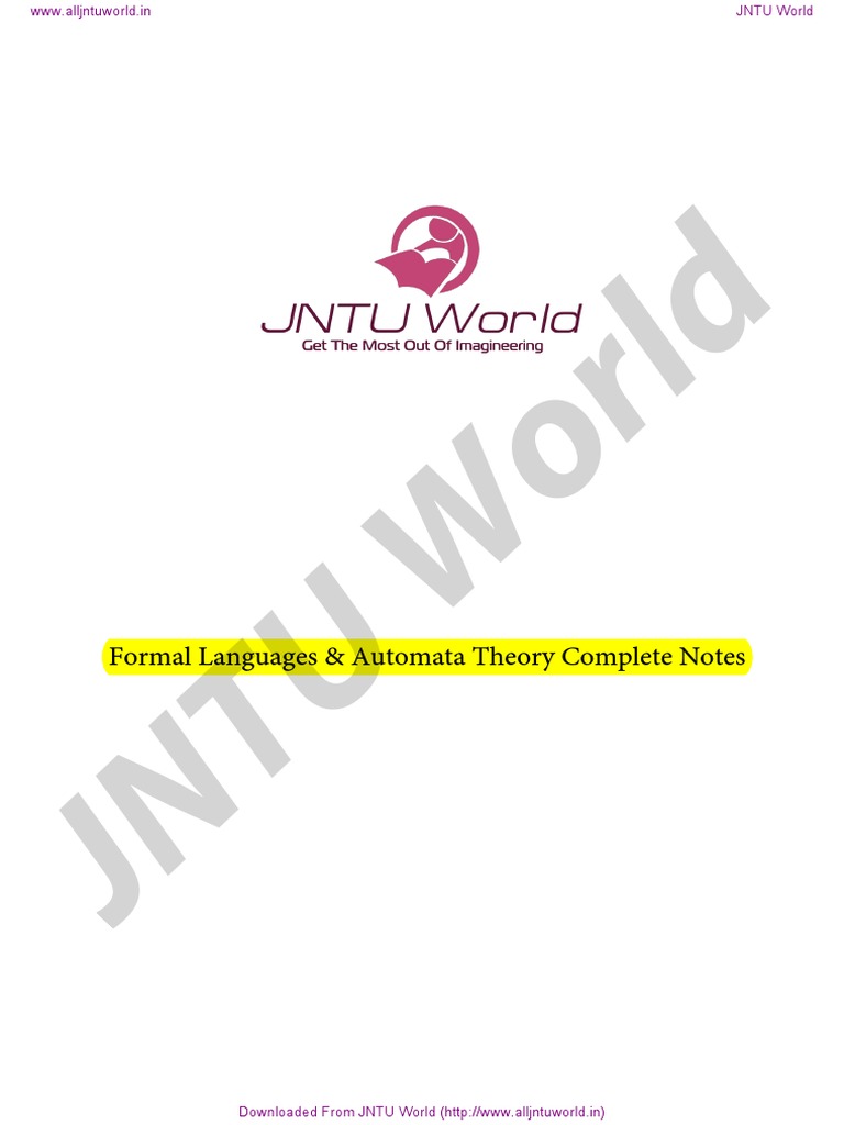 Flat Notes | PDF | String (Computer Science) | Syntax (Logic)